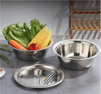 Conjuntos de tigelas de coador dobrável de cozinha